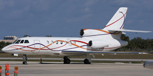 Book a private flight on a Falcon 50