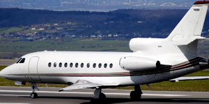 Book a private flight on a Falcon 900