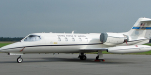 Private charter flights on a Learjet 35