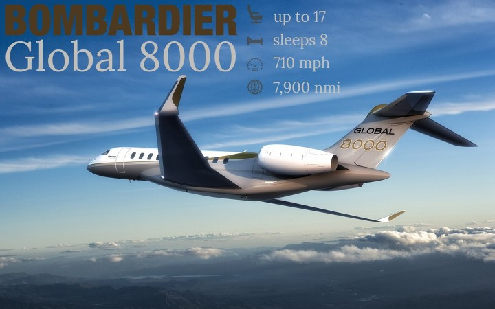 Bombardier Global 8000 Private Jet Charter Long Range Jets