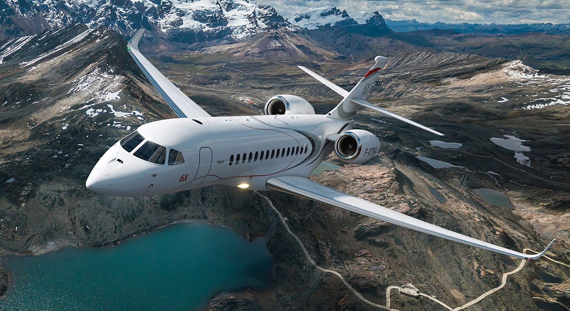 Falcon 6x charter jet