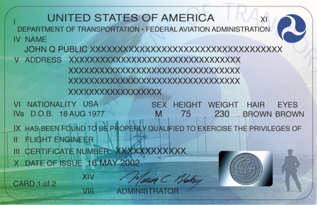 pilot's license FAA